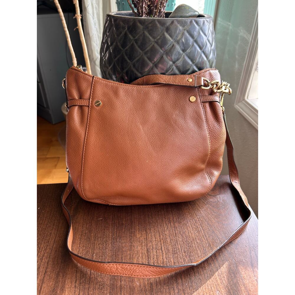Authentic Michael Kors shoulder handbag Model AV-1405 brown gold - Picture 2 of 15